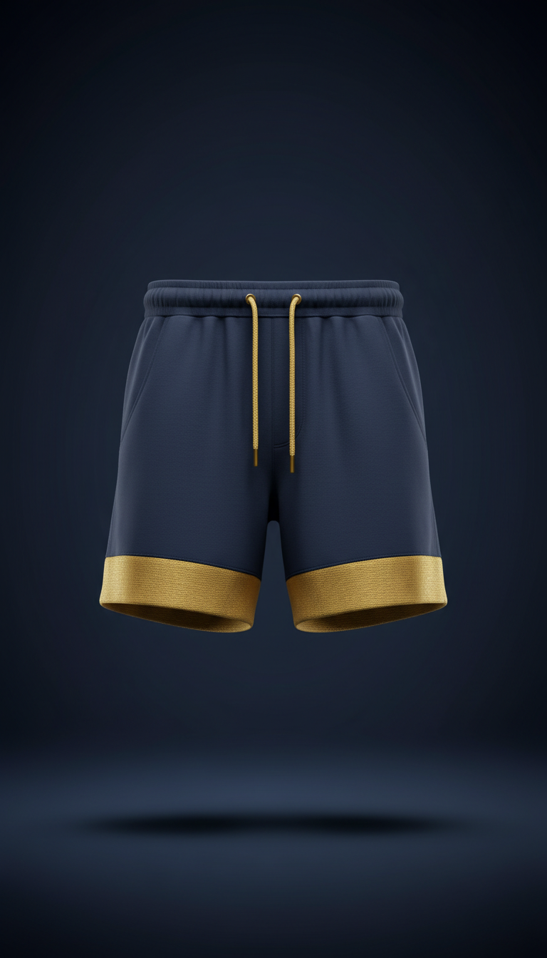 Golden Accent Sweat Shorts